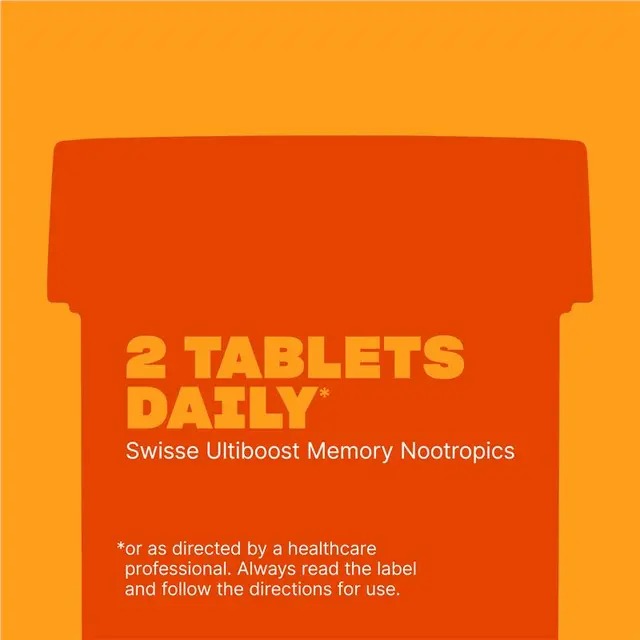 Swisse Ultiboost Memory Nootropics 60 Tablets for memory recall and brain support with COGNIGRAPE®.