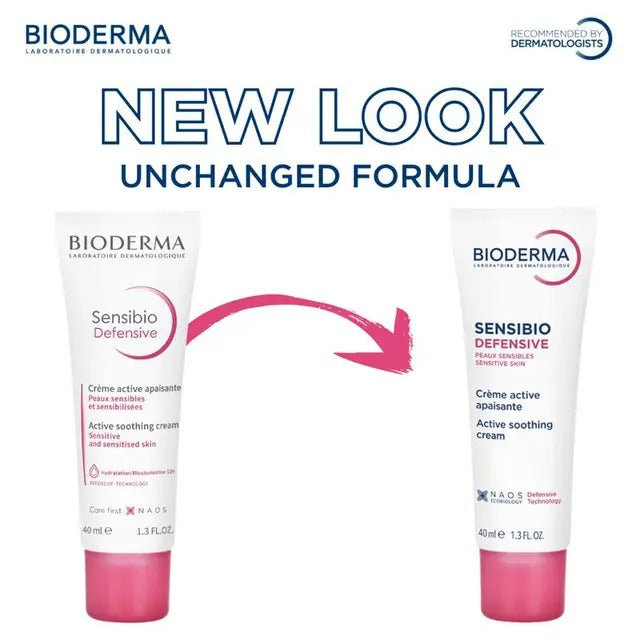 Bioderma Sensibio Defensive Light Moisturiser 40ml — soothes sensitive skin & strengthens defense barrier.