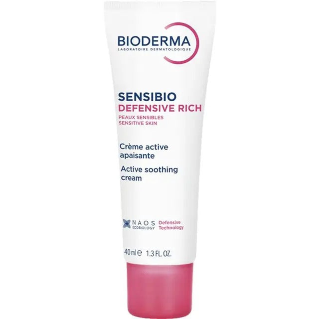 Bioderma Sensibio Defensive Rich Moisturiser for dry, sensitive skin – soothes & hydrates.