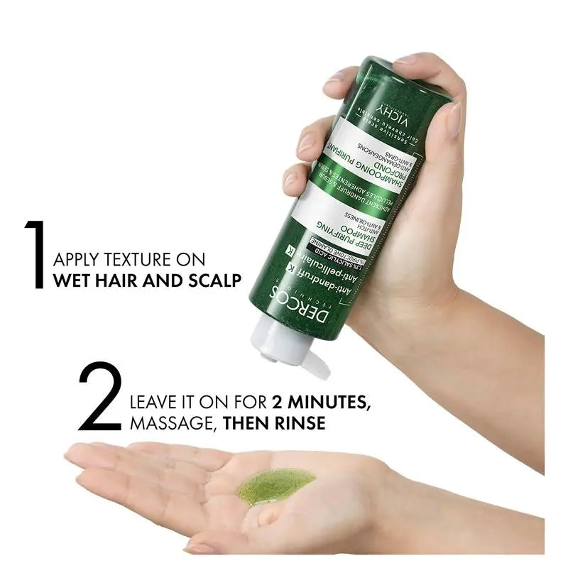Dercos Anti-Dandruff K Deep Purifying Shampoo 250ml for flake-free, clean, and healthy scalp