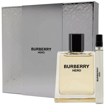 Woody spicy Burberry Hero Eau de Parfum gift set for him