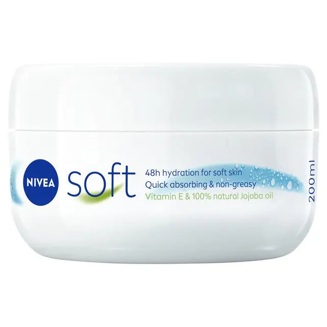 NIVEA Soft Moisturiser Cream Face Body Hands 200ml
