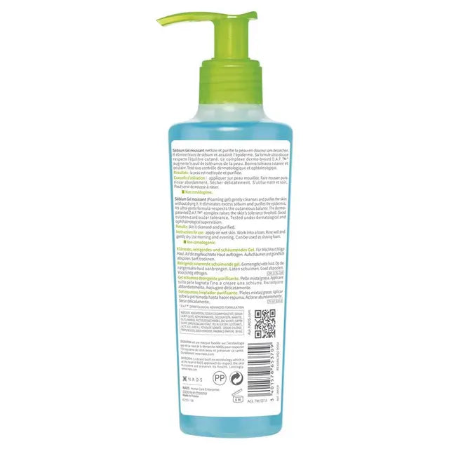 Bioderma Sebium Gel Moussant Gel Cleanser For Oily Skin 200ml
