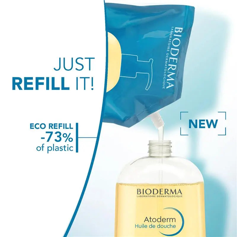 Bioderma Atoderm Ultra-nourishing Shower Oil Cleanser Eco Refill 1L