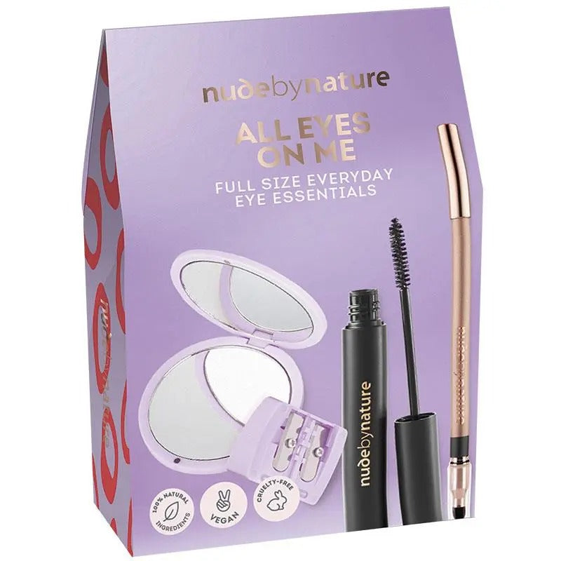 Nude by Nature All Eyes On Me eye makeup giftset with natural essentials.