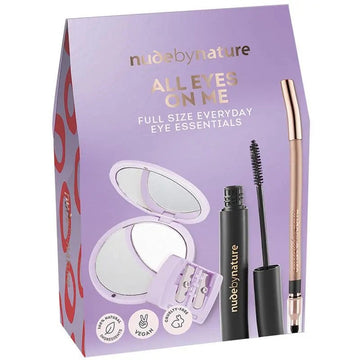 Nude by Nature All Eyes On Me eye makeup giftset with natural essentials.