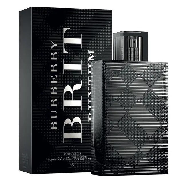 Burberry Brit Rhythm for Men 90ml Eau de Toilette bottle with sleek black and silver design