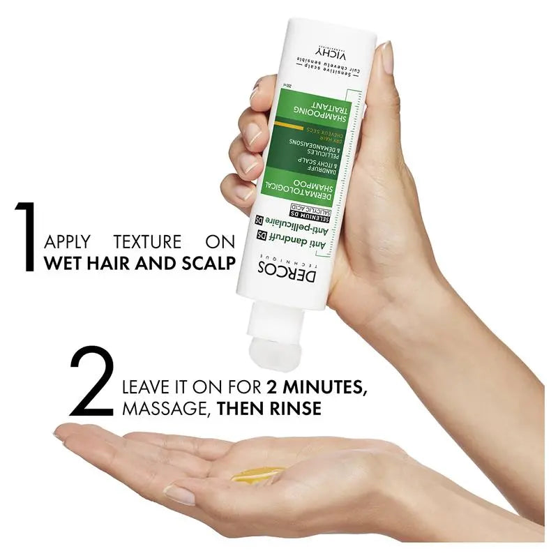 Dercos Anti-Dandruff DS Shampoo for Dry Hair 200ml for flake-free, nourished, and healthy scalp
