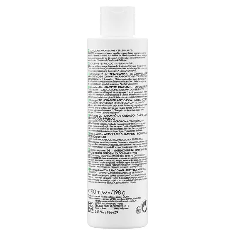 Dercos Anti-Dandruff DS Shampoo for Dry Hair 200ml for flake-free, nourished, and healthy scalp
