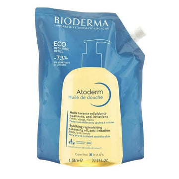 Bioderma Atoderm Ultra-nourishing Shower Oil Cleanser Eco Refill 1L