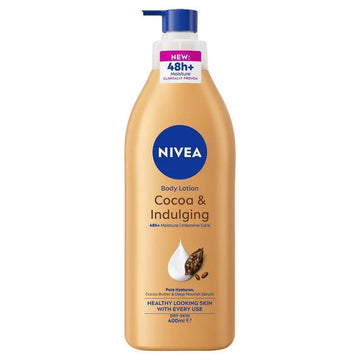 NIVEA Cocoa & Indulging Body Lotion Moisturiser 72H Hydration 400ml