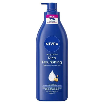 NIVEA Rich Nourishing Body Lotion Moisturiser 72H Hydration 400ml