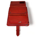 LeatherLuxe red leather clutch for women – luxury handcrafted wallet purse and card holder with sleek design and premium finish
