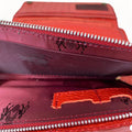 LeatherLuxe red leather clutch for women – luxury handcrafted wallet purse and card holder with sleek design and premium finish