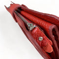 LeatherLuxe red leather clutch for women – luxury handcrafted wallet purse and card holder with sleek design and premium finish